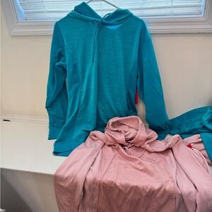 Lot of 2 Teal and Pink womens BCG Hoodies